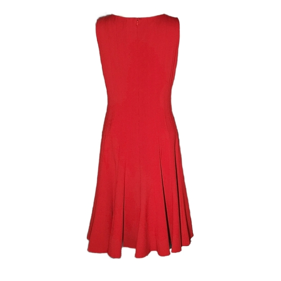 Sz 4 Calvin Klein Sleeveless Pleated A-Line Dress Flowy Fit and Flare - Picture 5 of 9
